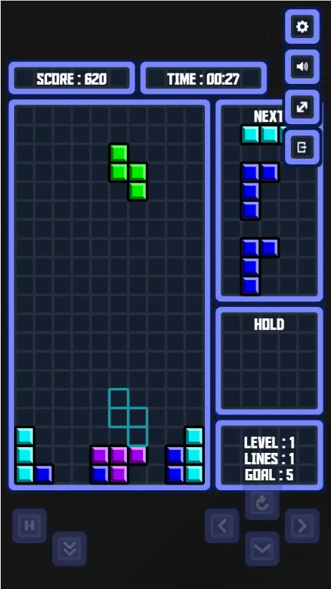 Tetris Web Classic Screenshot 1